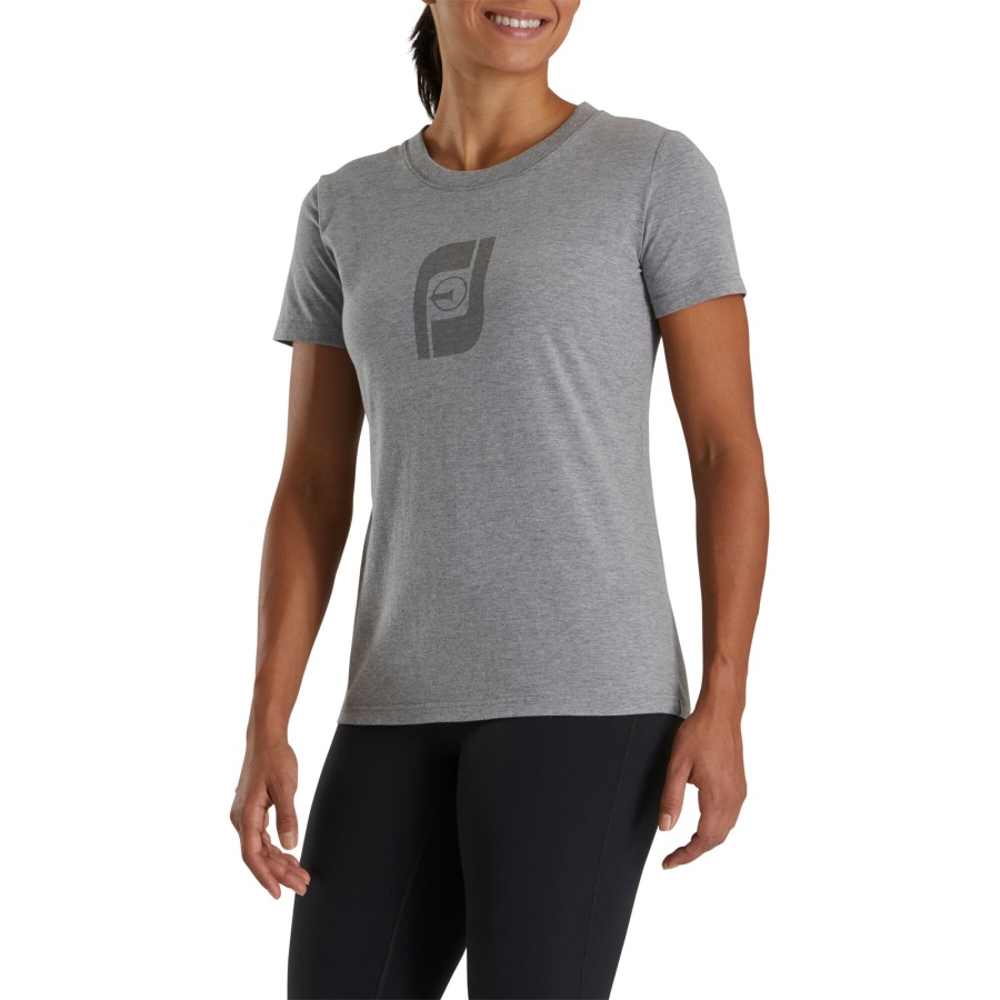 Grey Footjoy FJ Heritage Graphic T-Shirt Women