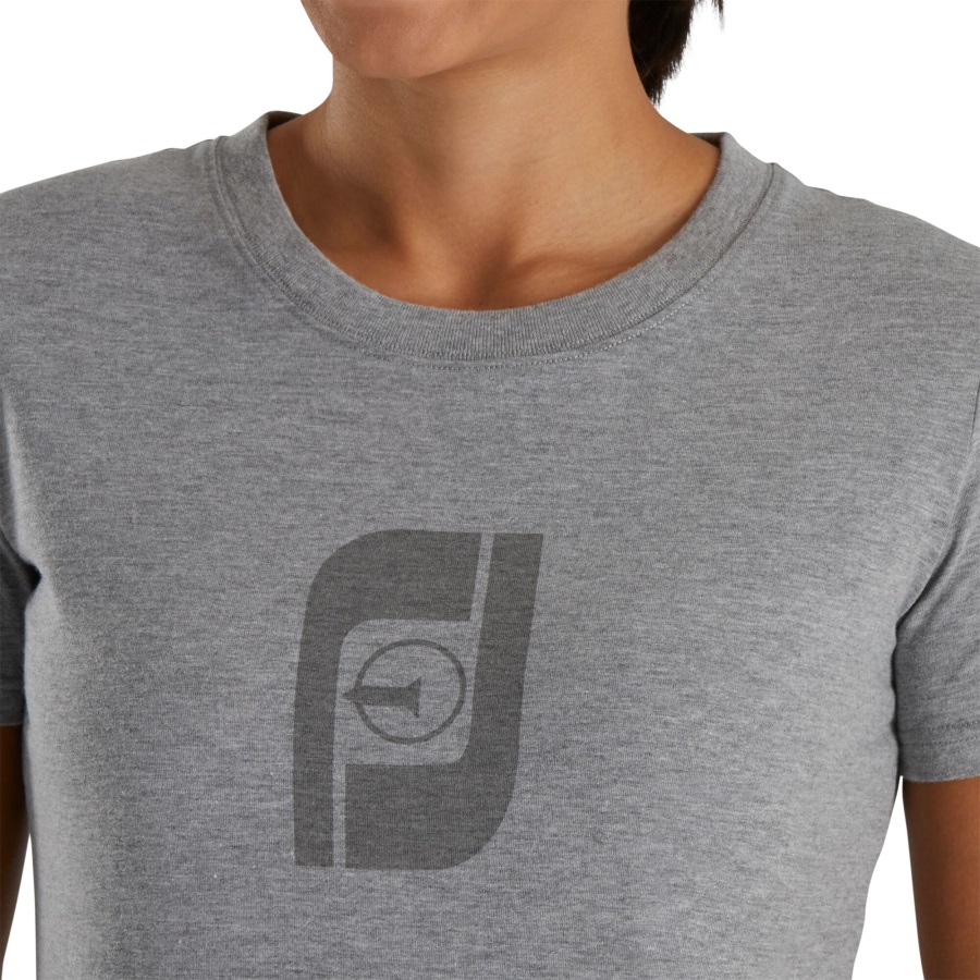 Grey Footjoy FJ Heritage Graphic T-Shirt Women