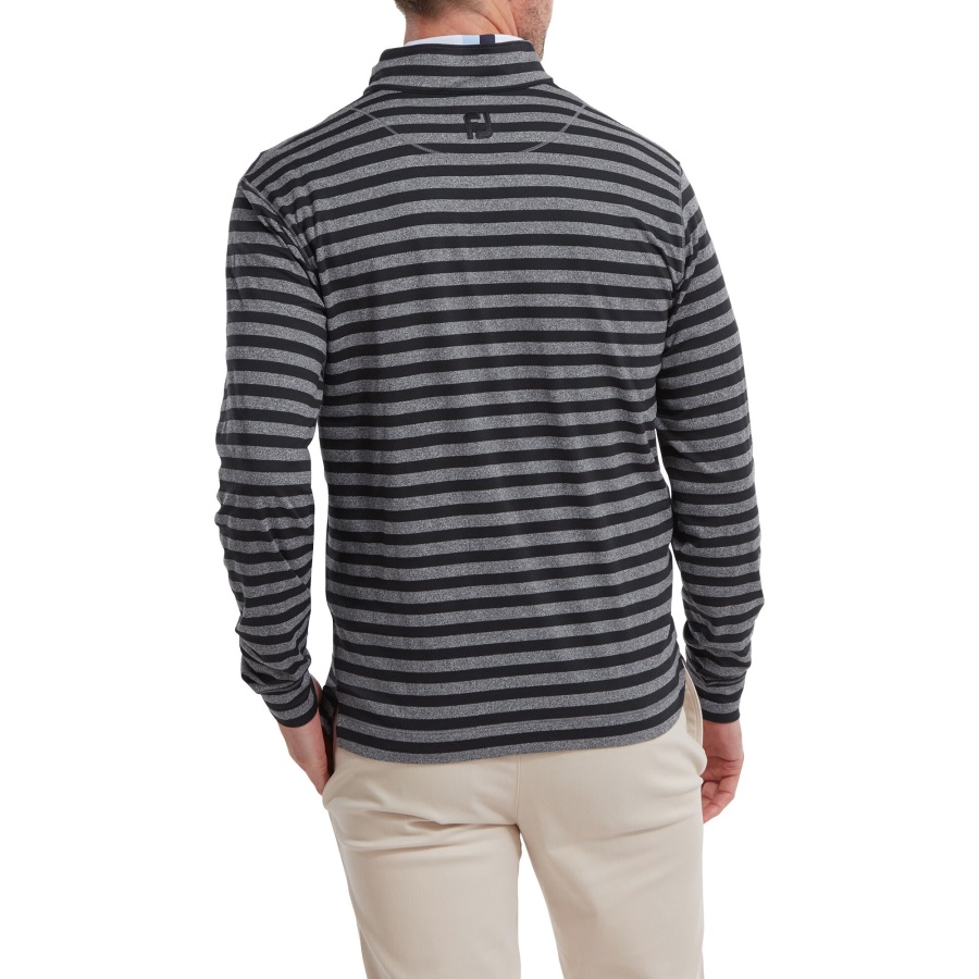 Black Peached Jersey Tonal Stripe Chill-Out Footjoy