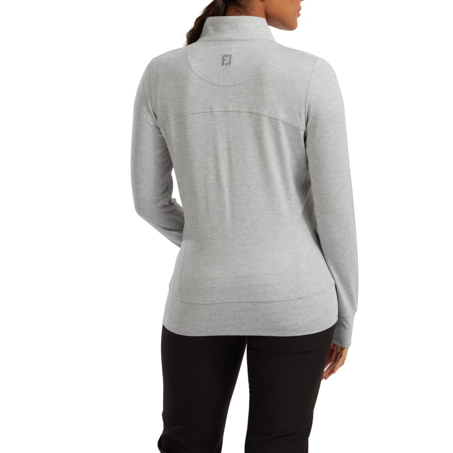Women's Full-Zip Knit Mid-Layer Footjoy Heather Grey