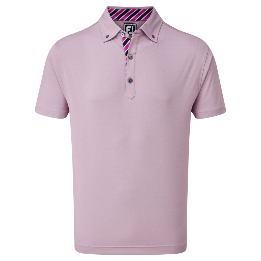 Birdseye Jacquard with Stripe Trim Mulberry Footjoy