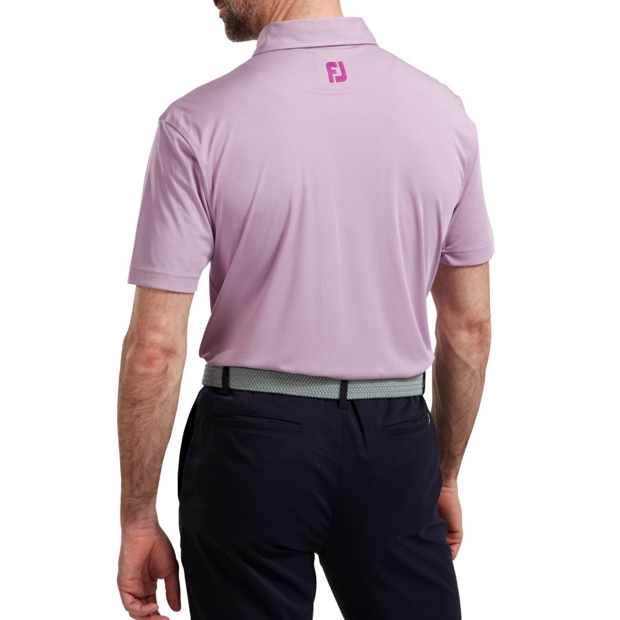 Mulberry Birdseye Jacquard with Stripe Trim Footjoy