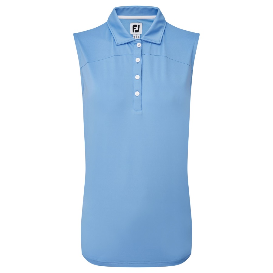 Women's Mesh Back Solid Sleeveless Lisle Blue Jay Footjoy