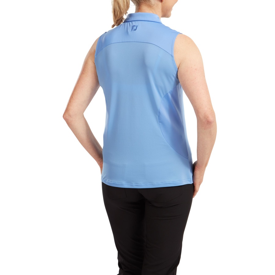 Women's Mesh Back Solid Sleeveless Lisle Blue Jay Footjoy