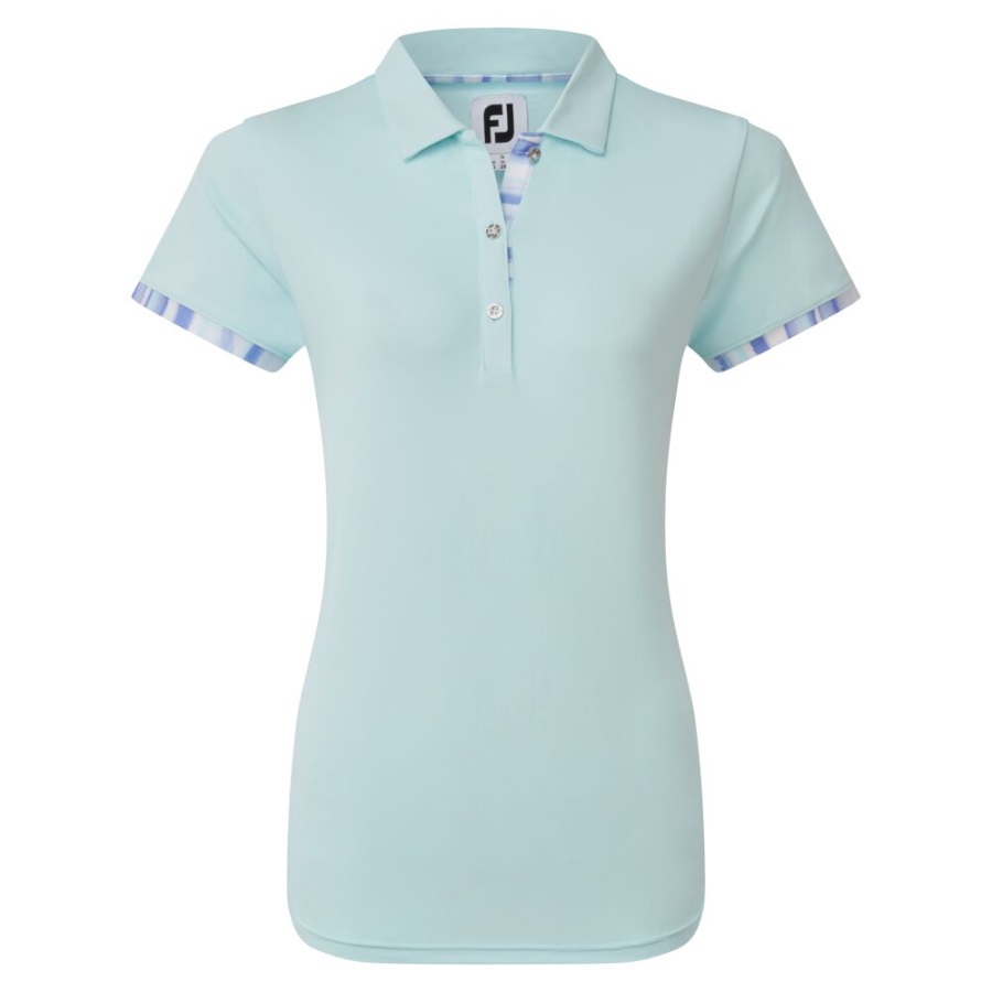Sky Footjoy Watercolour Trim Pique