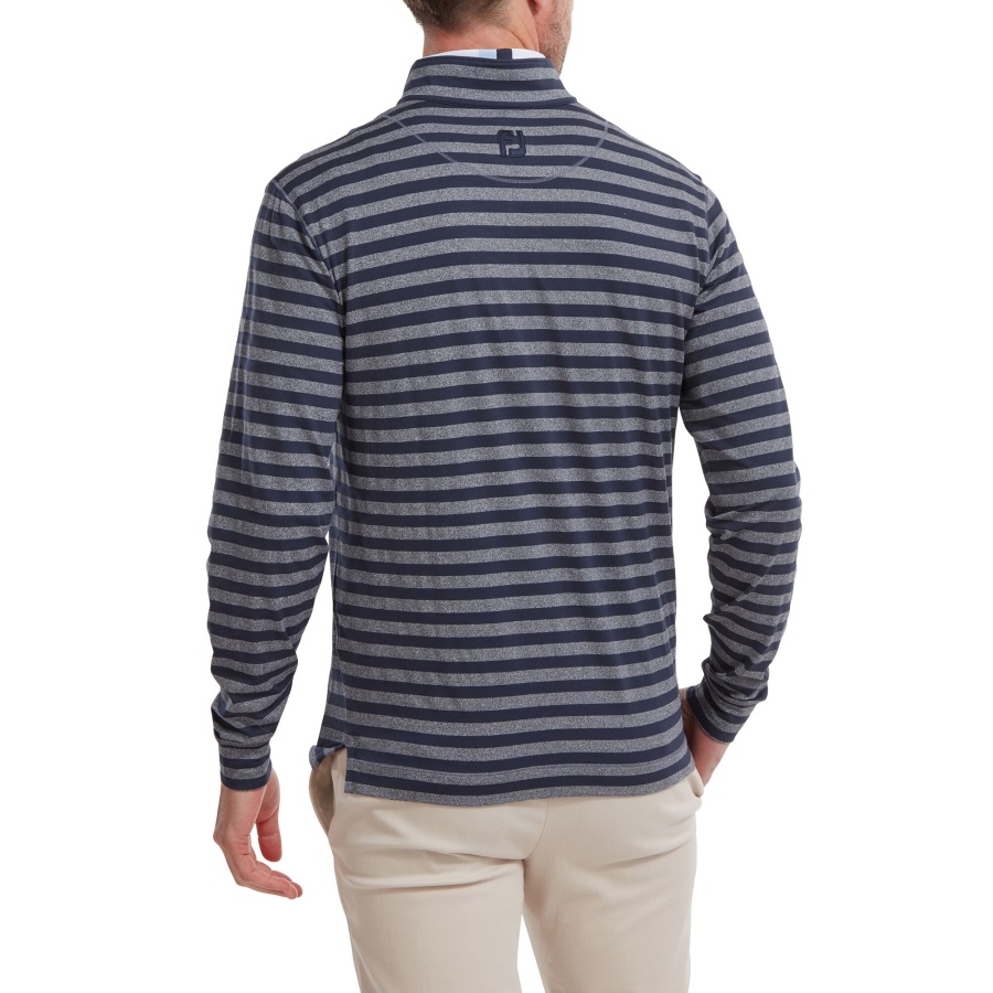 Navy Footjoy Peached Jersey Tonal Stripe Chill-Out