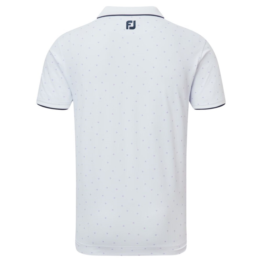 White-Lavender Push Play Print Pique Footjoy