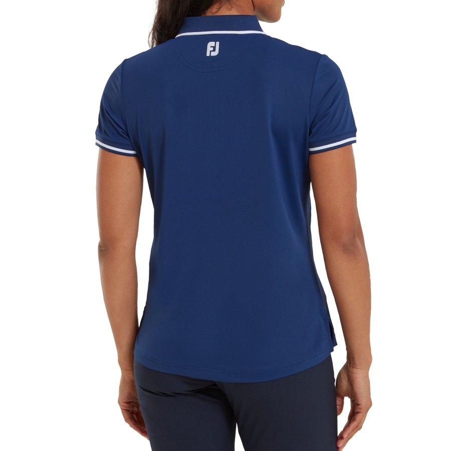 Footjoy Open Blue Open Zip Polo Women