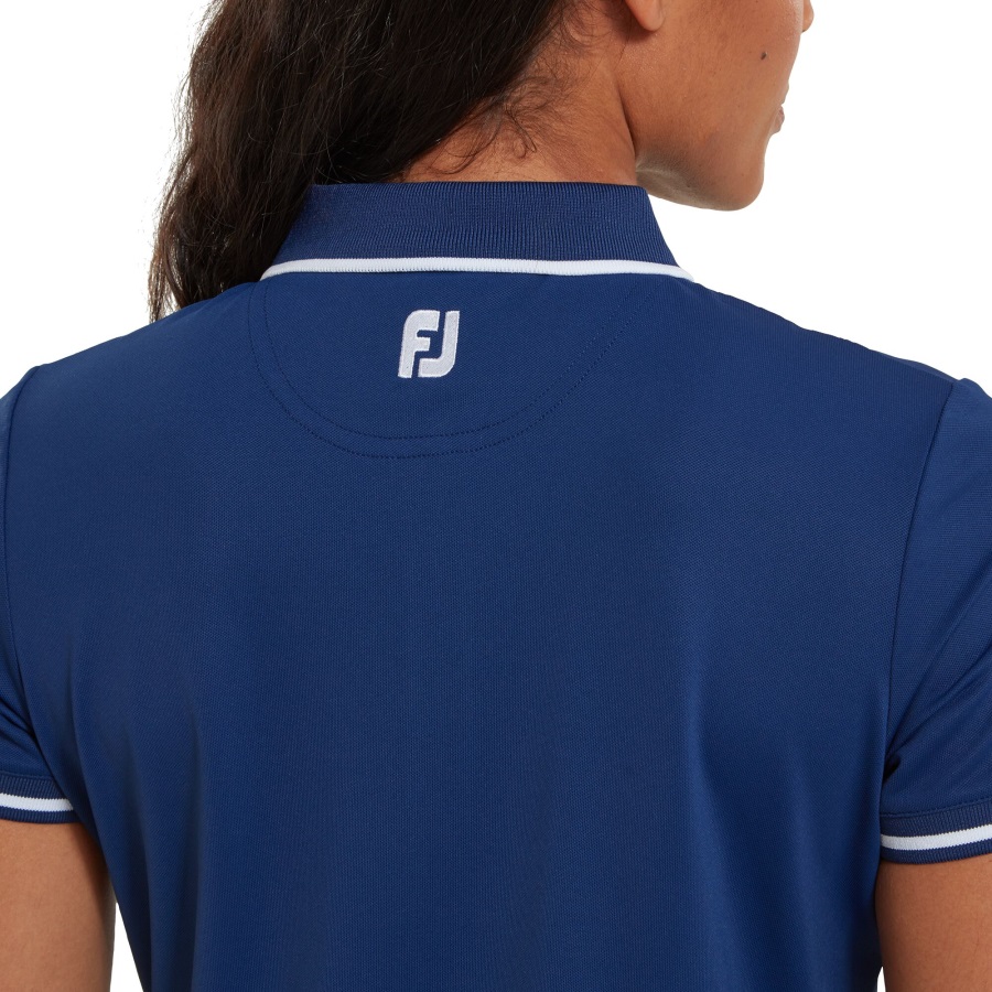 Footjoy Open Blue Open Zip Polo Women