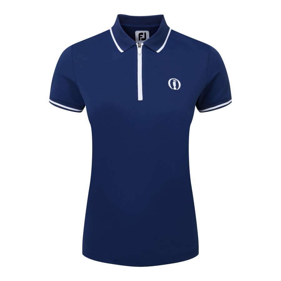 Open Zip Polo Women Open Blue Footjoy