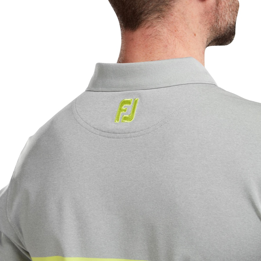 Lisle Engineered Block Heather Grey-Lime Footjoy