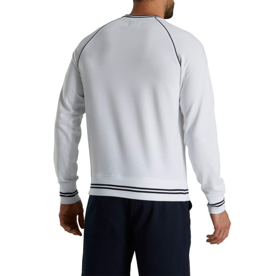 Footjoy French Terry Raglan Crewneck White-Navy