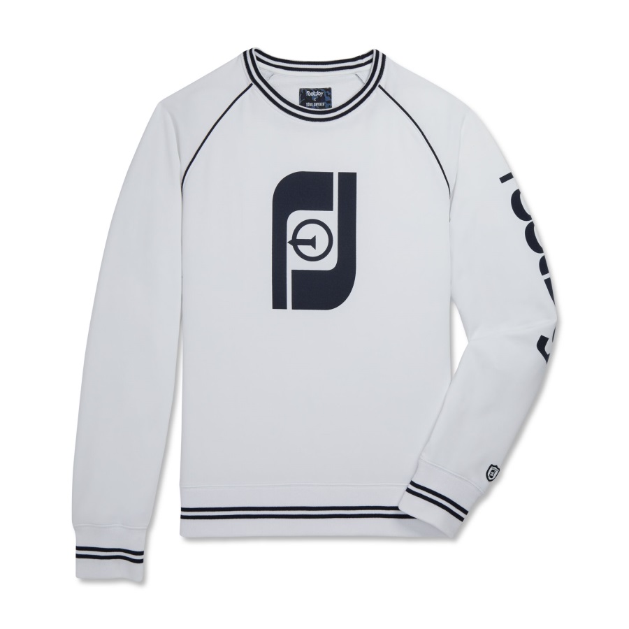 French Terry Raglan Crewneck Footjoy White-Navy