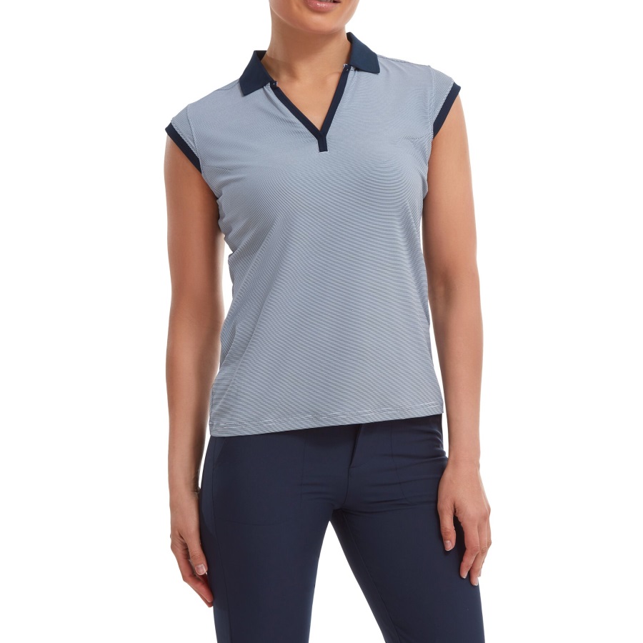 Navy-White Footjoy End on End Stripe Lisle