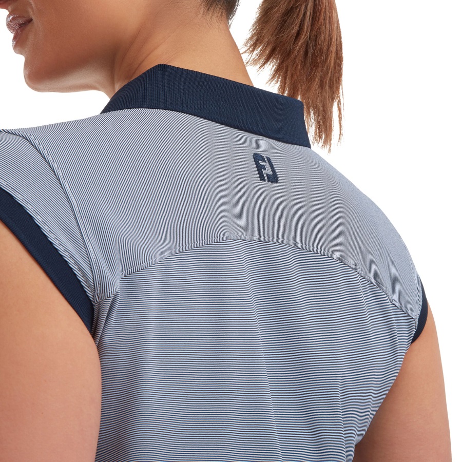 Navy-White Footjoy End on End Stripe Lisle
