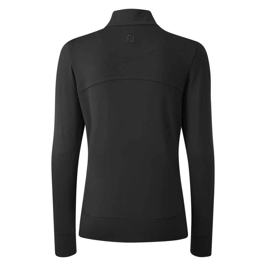 Black Footjoy Women's Full-Zip Knit Mid-Layer