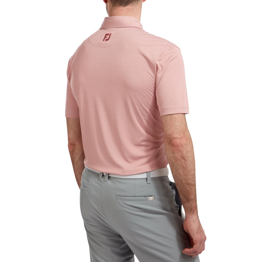 Birdseye Jacquard with Stripe Trim Cape Red Footjoy