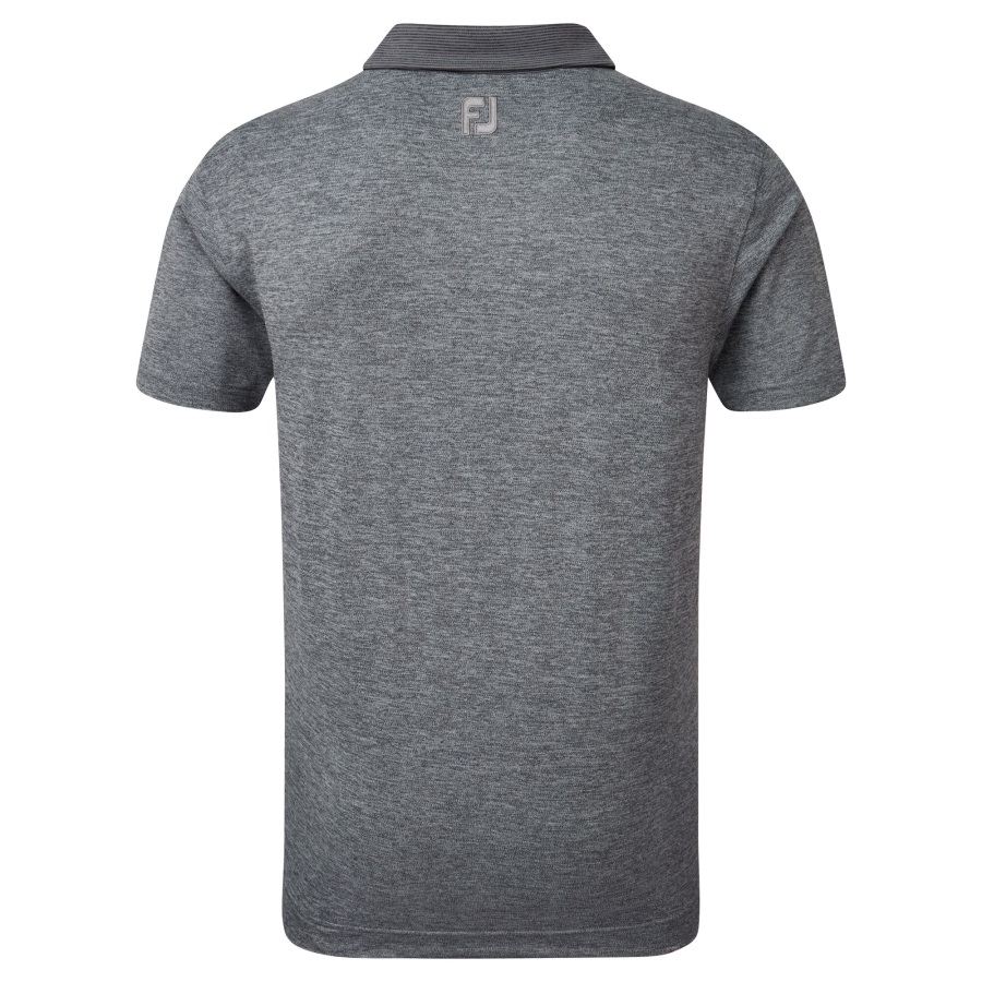Footjoy Black Heather Pique with Pinstripe Trim