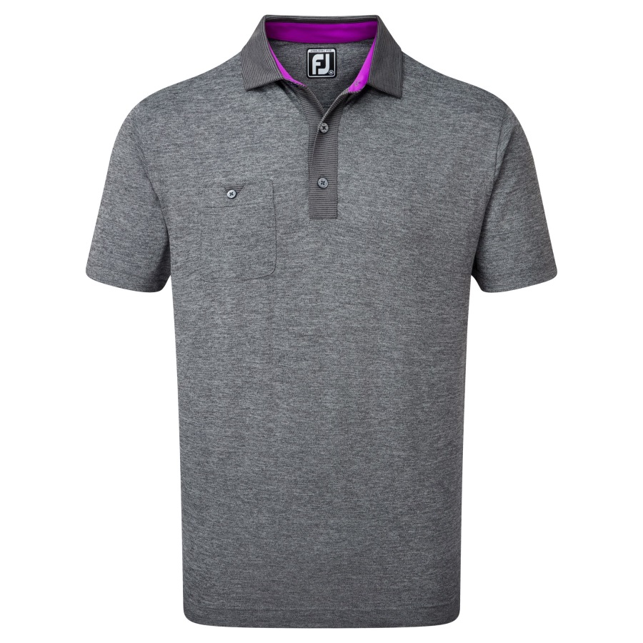 Heather Pique with Pinstripe Trim Black Footjoy