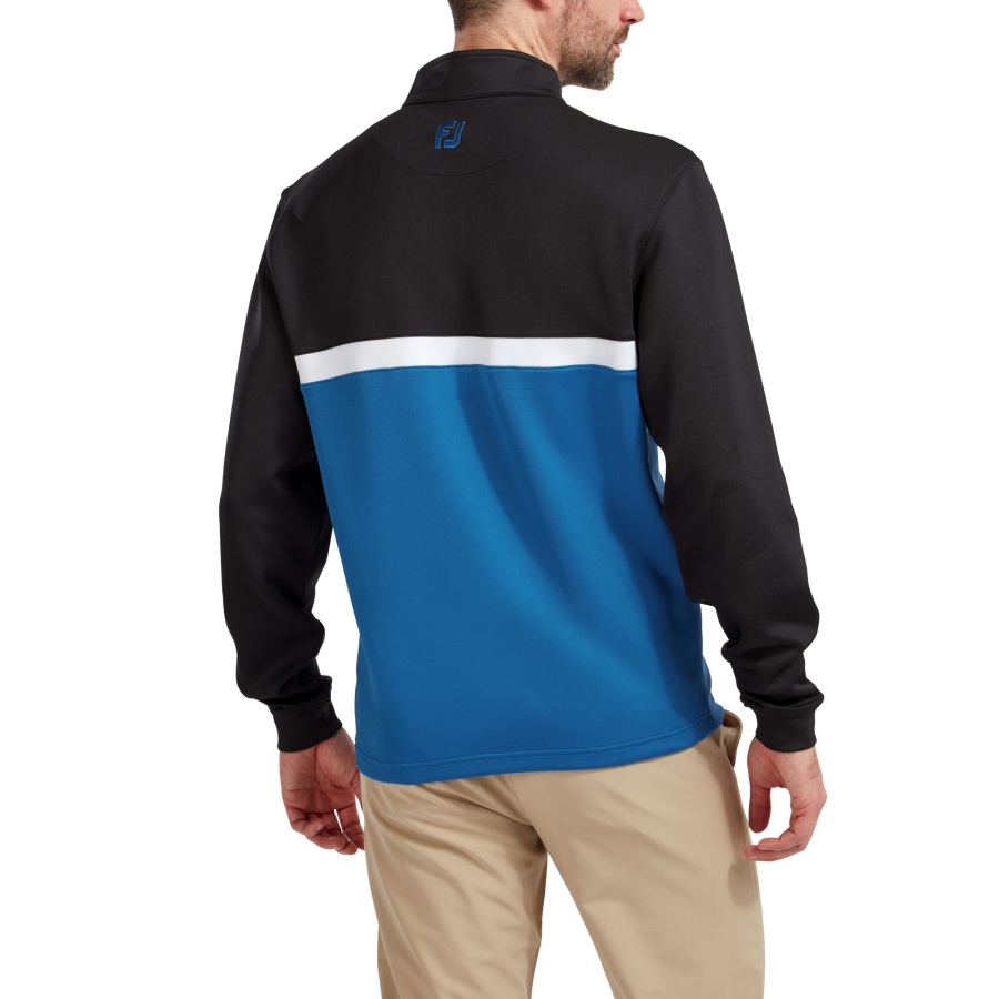 Footjoy Black-Royal-White Colour Blocked Chill-Out Pullover