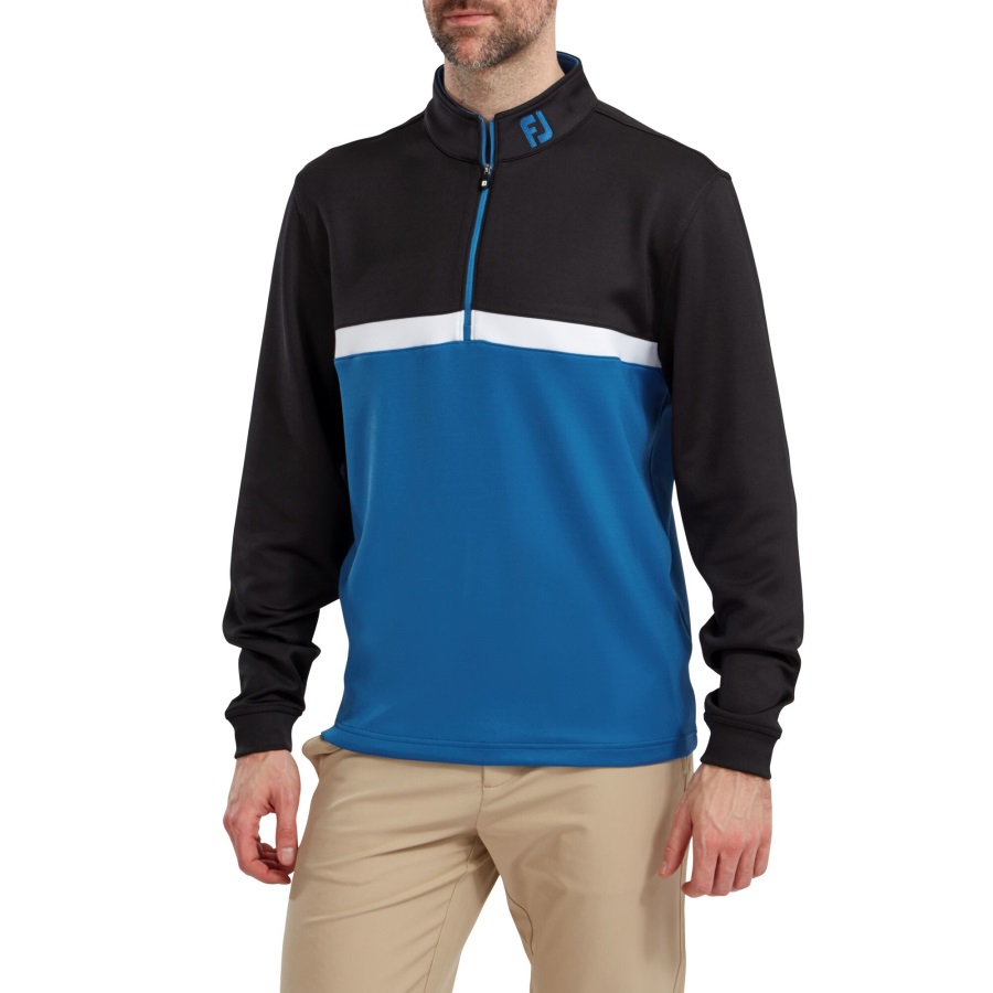 Footjoy Colour Blocked Chill-Out Pullover Black-Royal-White