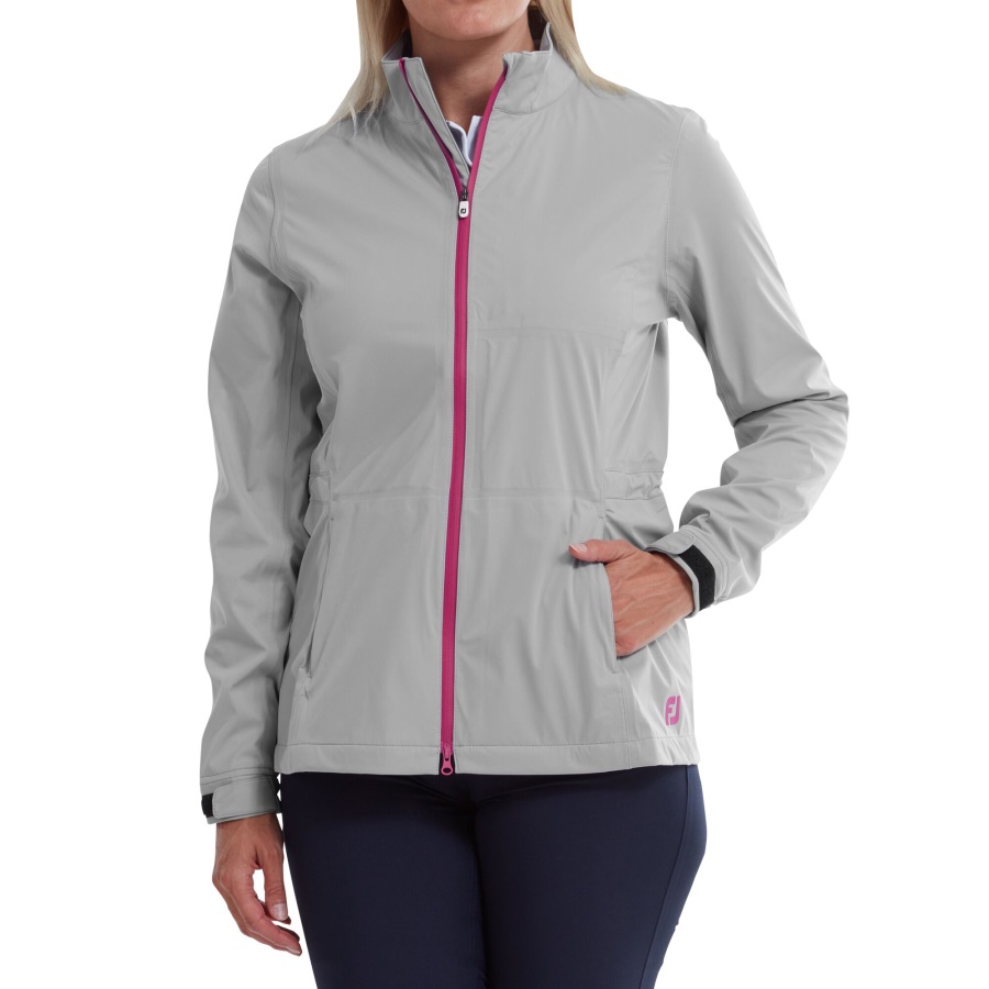 Grey-Pink Footjoy Women's HydroKnit Jacket