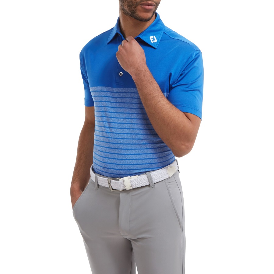 Blue Footjoy Engineered Heather Stripe Lisle