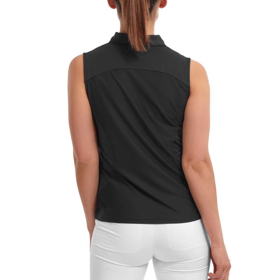 Footjoy Black Mesh Back Sleeveless Lisle