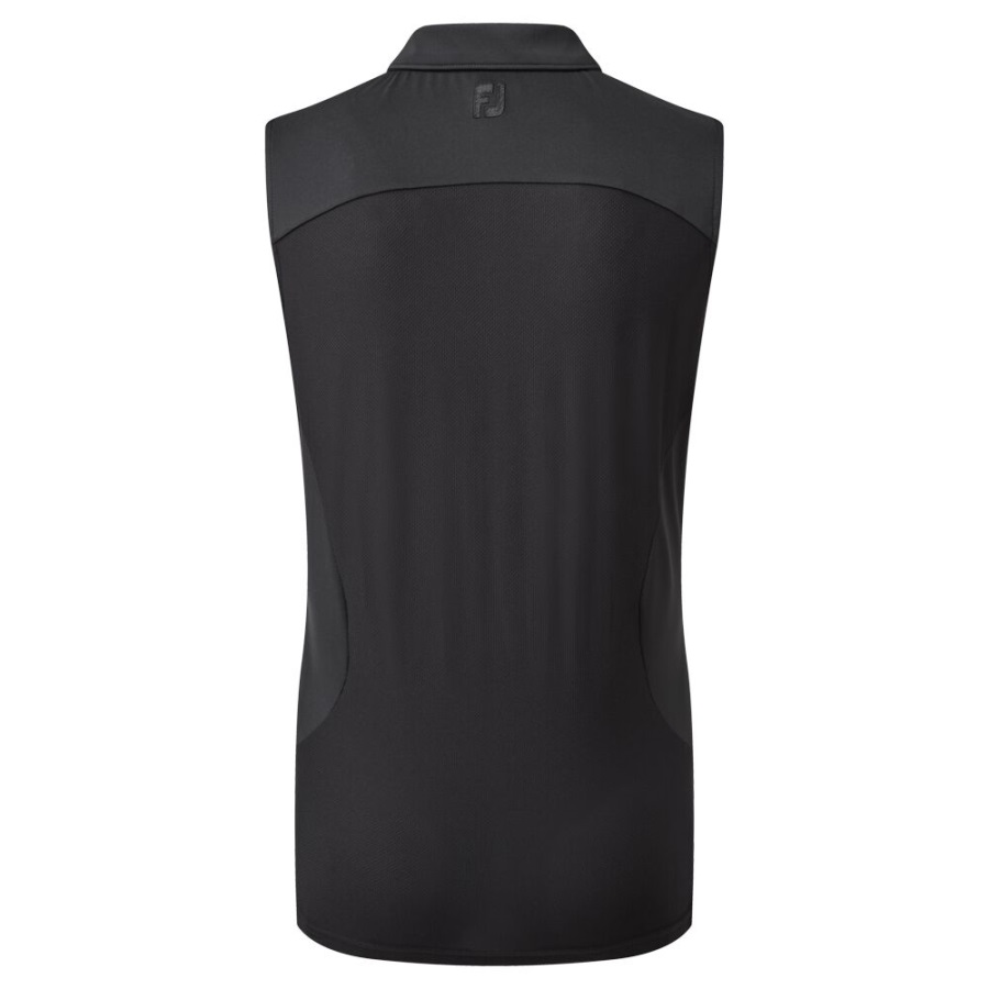 Footjoy Black Mesh Back Sleeveless Lisle