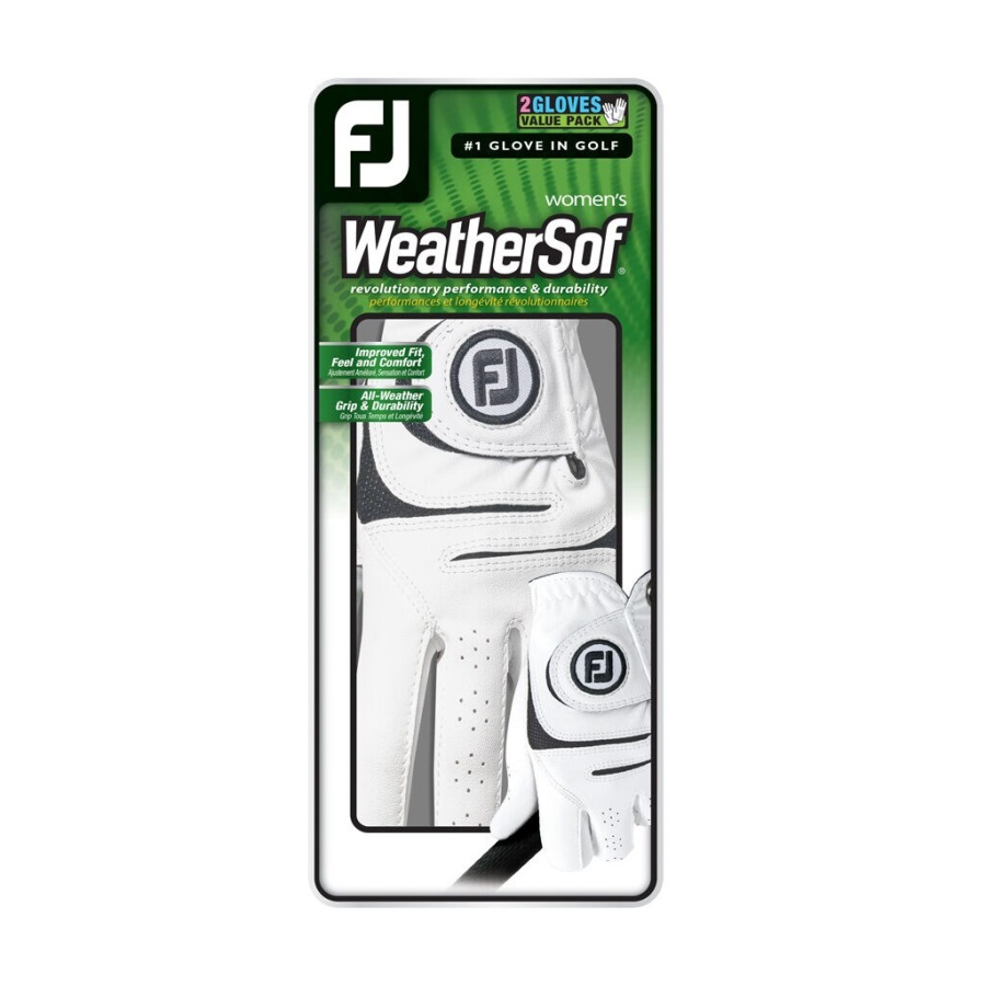 White WeatherSof 2-Pack Women Footjoy