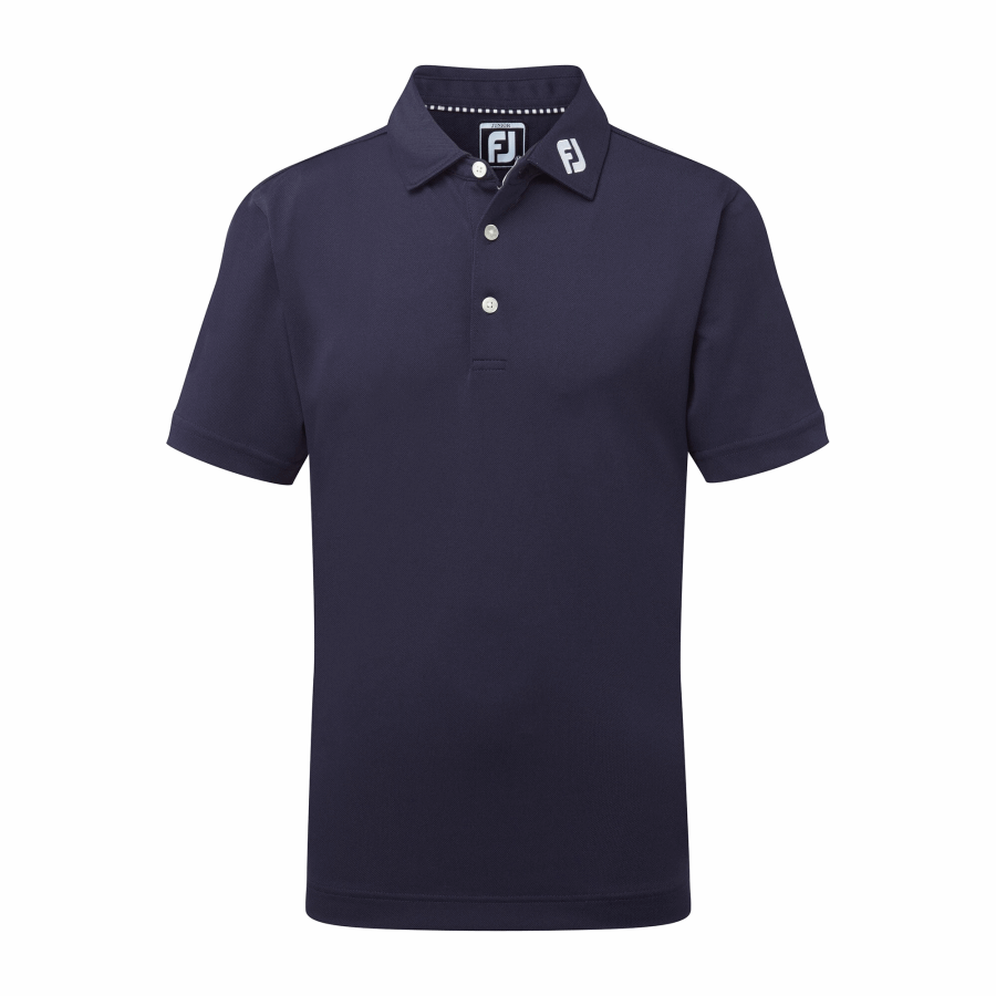 Junior Stretch Pique Solid Navy Footjoy