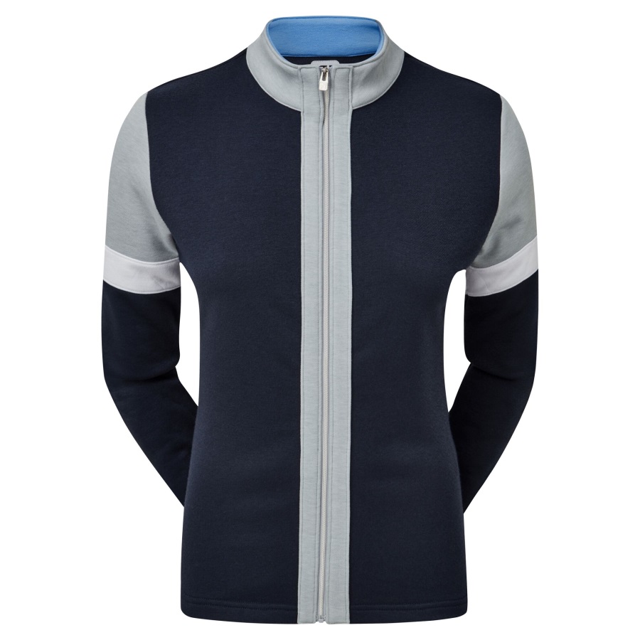 Footjoy Women's Full-Zip Blocked Midlayer Navy