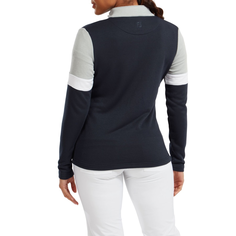Footjoy Women's Full-Zip Blocked Midlayer Navy