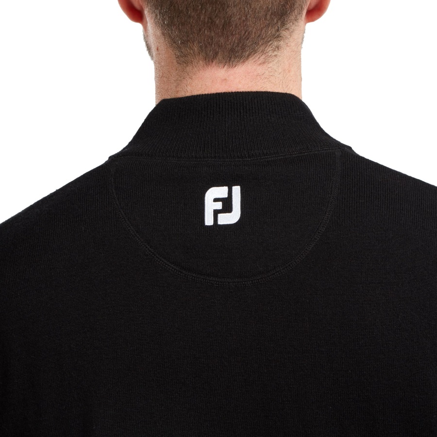 Black Footjoy Wool Blend Half-Zip Pullover