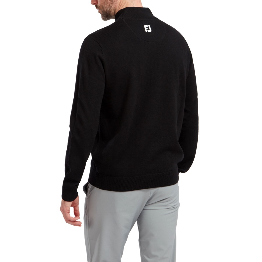 Footjoy Wool Blend Half-Zip Pullover Black