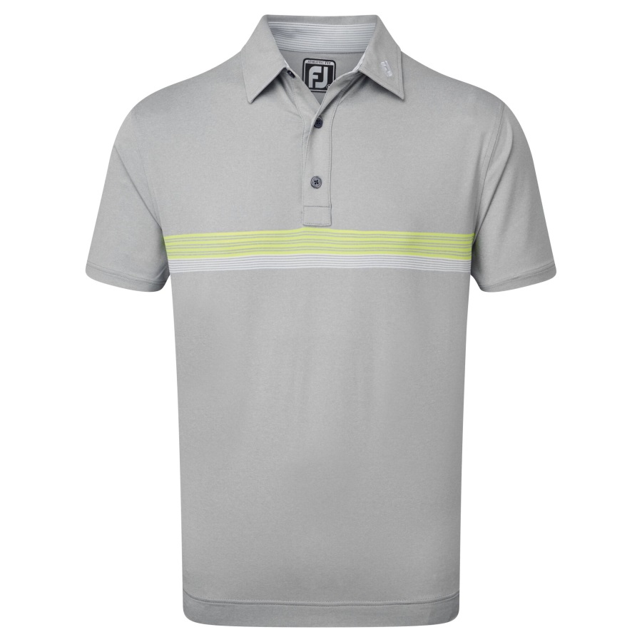 Heather Grey-Lime-White Footjoy Lisle Engineered Chestband