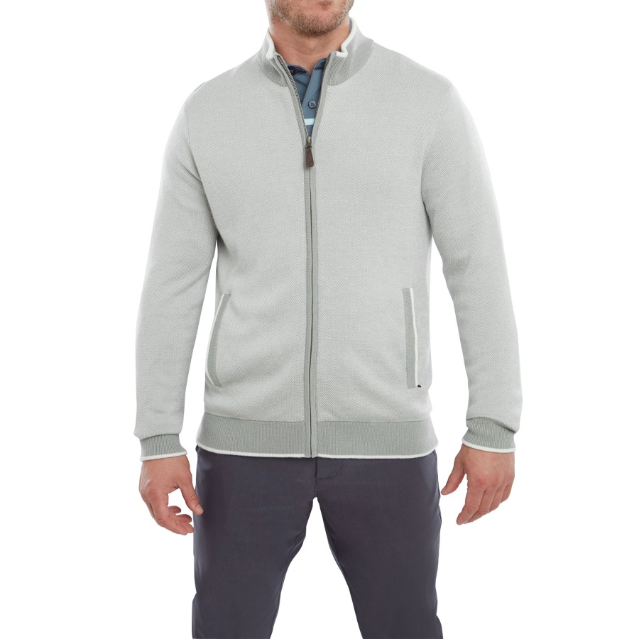 Footjoy Full-Zip Lined Pullover Grey