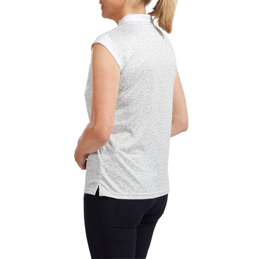 Footjoy Women's Cap Sleeve Print Interlock White