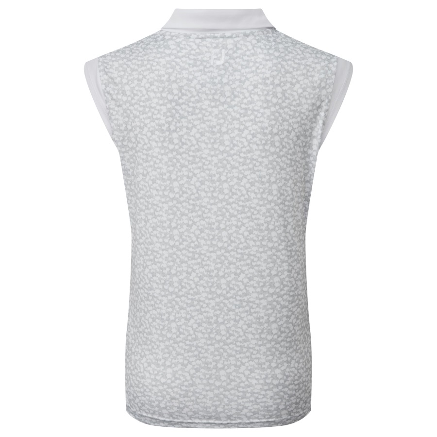Footjoy Women's Cap Sleeve Print Interlock White