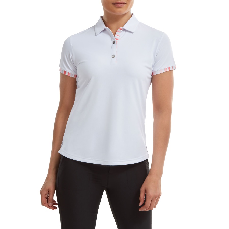 Watercolour Trim Pique Footjoy White