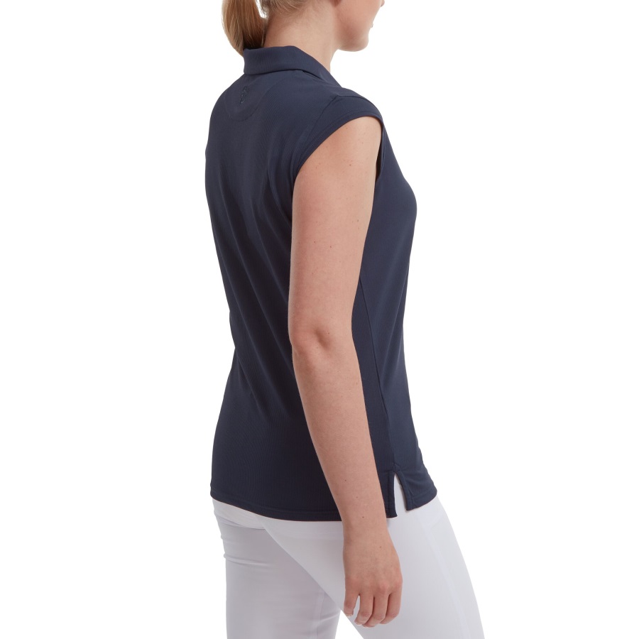 Cap Sleeve Rib Knit Footjoy Navy