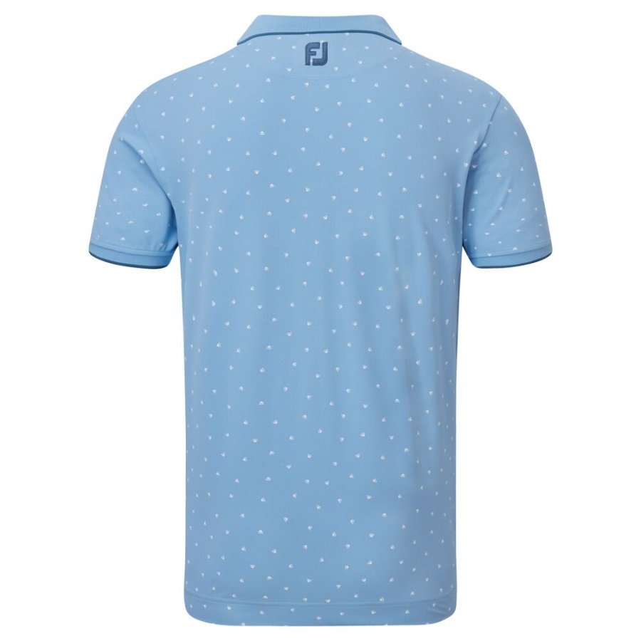 Blue-White Push Play Print Pique Footjoy