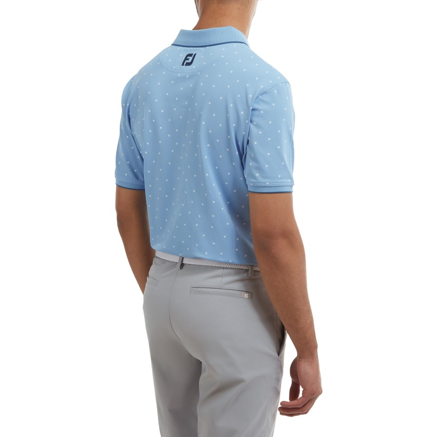 Push Play Print Pique Footjoy Blue-White