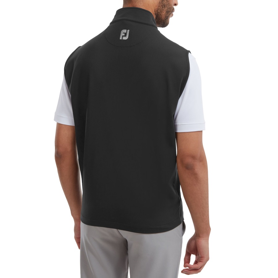 Footjoy Black Full-Zip Knit Vest
