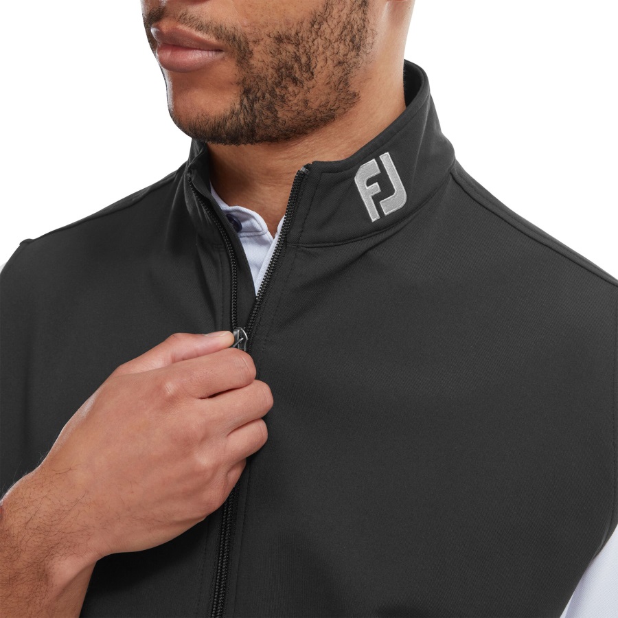 Full-Zip Knit Vest Footjoy Black