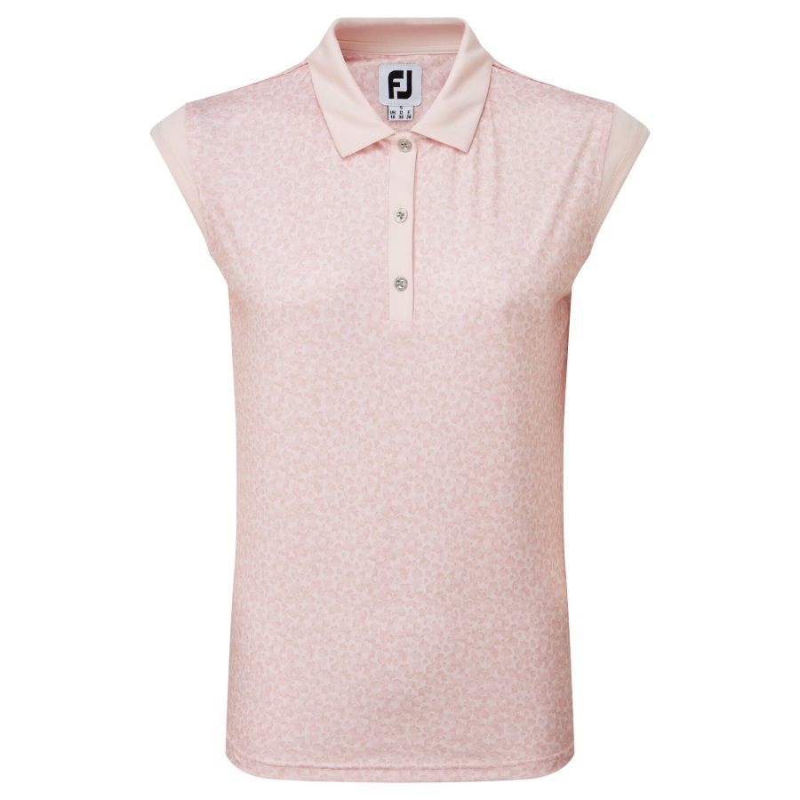 Blush Pink Women's Cap Sleeve Print Interlock Footjoy