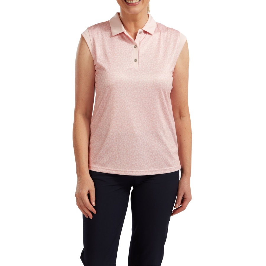Blush Pink Women's Cap Sleeve Print Interlock Footjoy