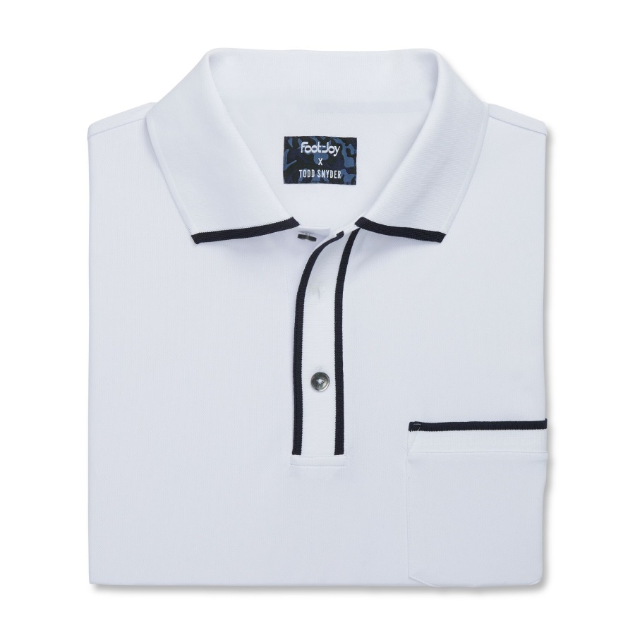 Tipped Pique Polo White Footjoy