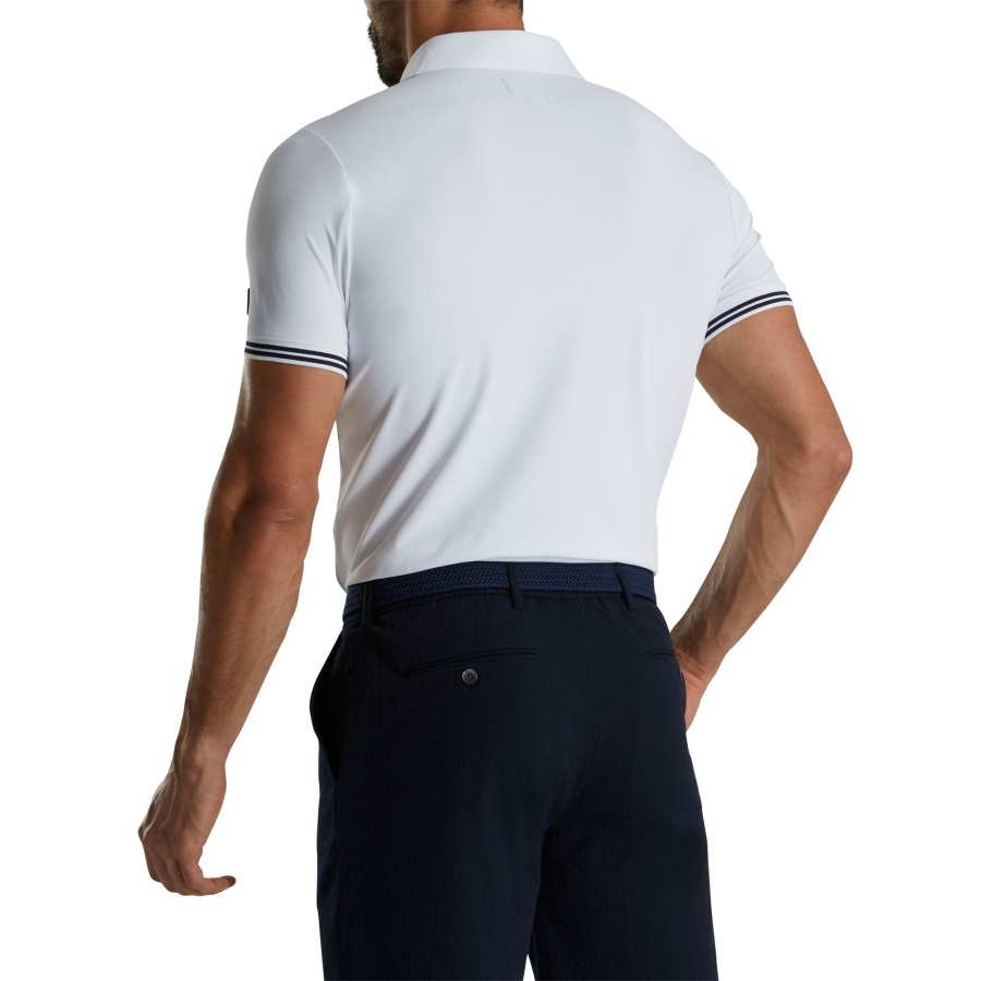 White Tipped Pique Polo Footjoy