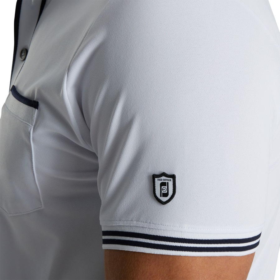 White Tipped Pique Polo Footjoy